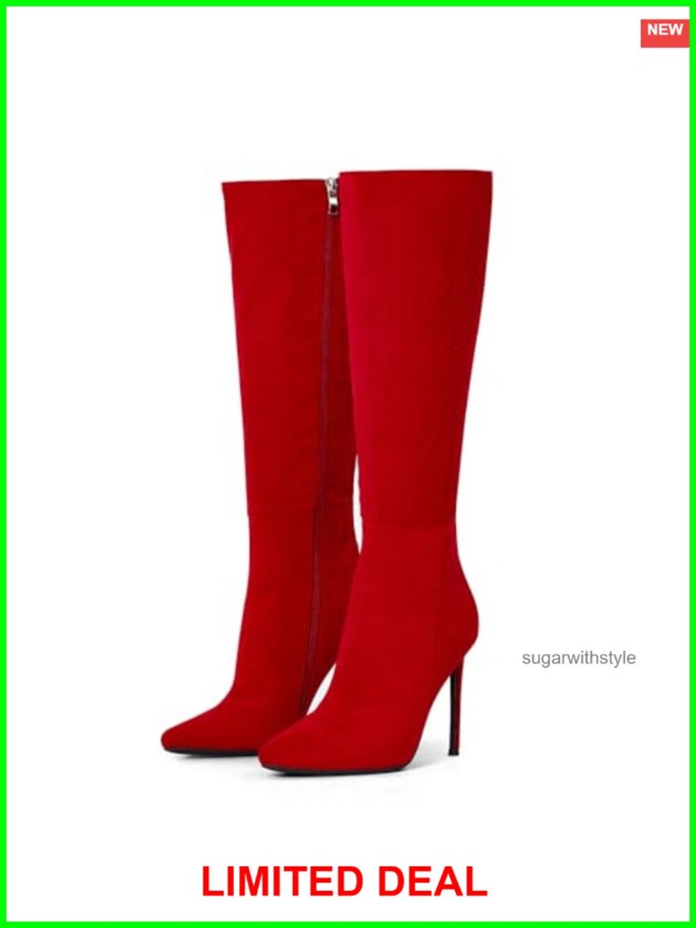 Women's 4 Inch Stiletto Heel Knee High Boots Pointed Toe Fall Winter